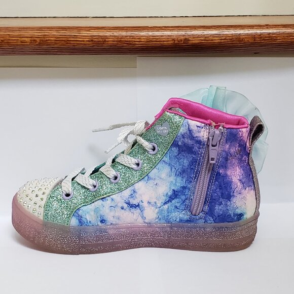 Twinkle Toes Bow Brights Light Up Hi Tops Sneaker - Picture 3 of 14